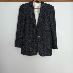 Liz Claiborne Black Tweed Blazer